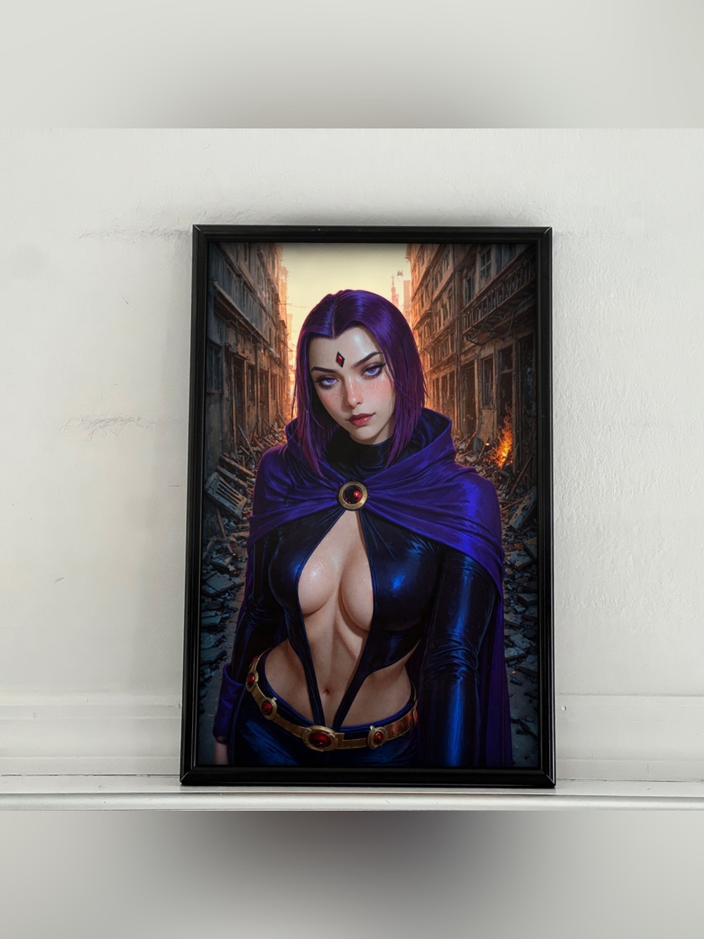 Teen Titans Raven Art pinup girl Poster